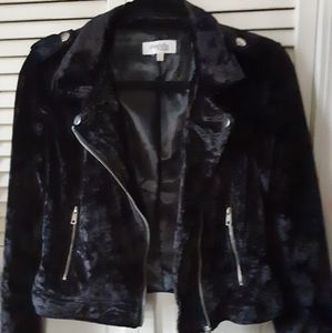 Crushed Velvet Moto Jacket